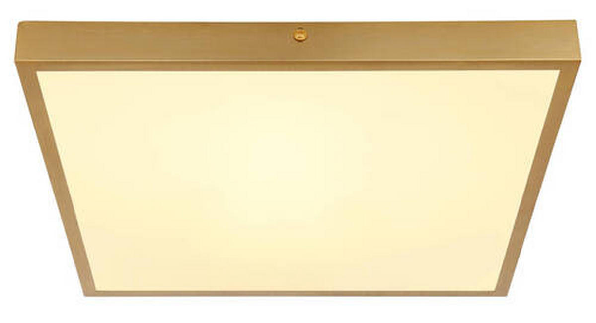 STROPNA LED-SVETILKA  Tibey //3000 K/230 V/ - opal/barve medenine, Konvencionalno, kovina/umetna masa (35/35/3cm)
