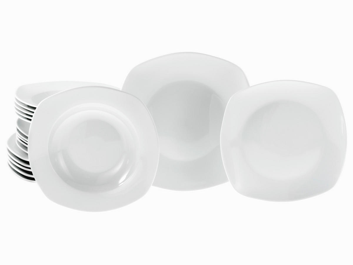 JÍDELNÍ SOUPRAVA, porcelán - bílá, Basics, keramika - Creatable