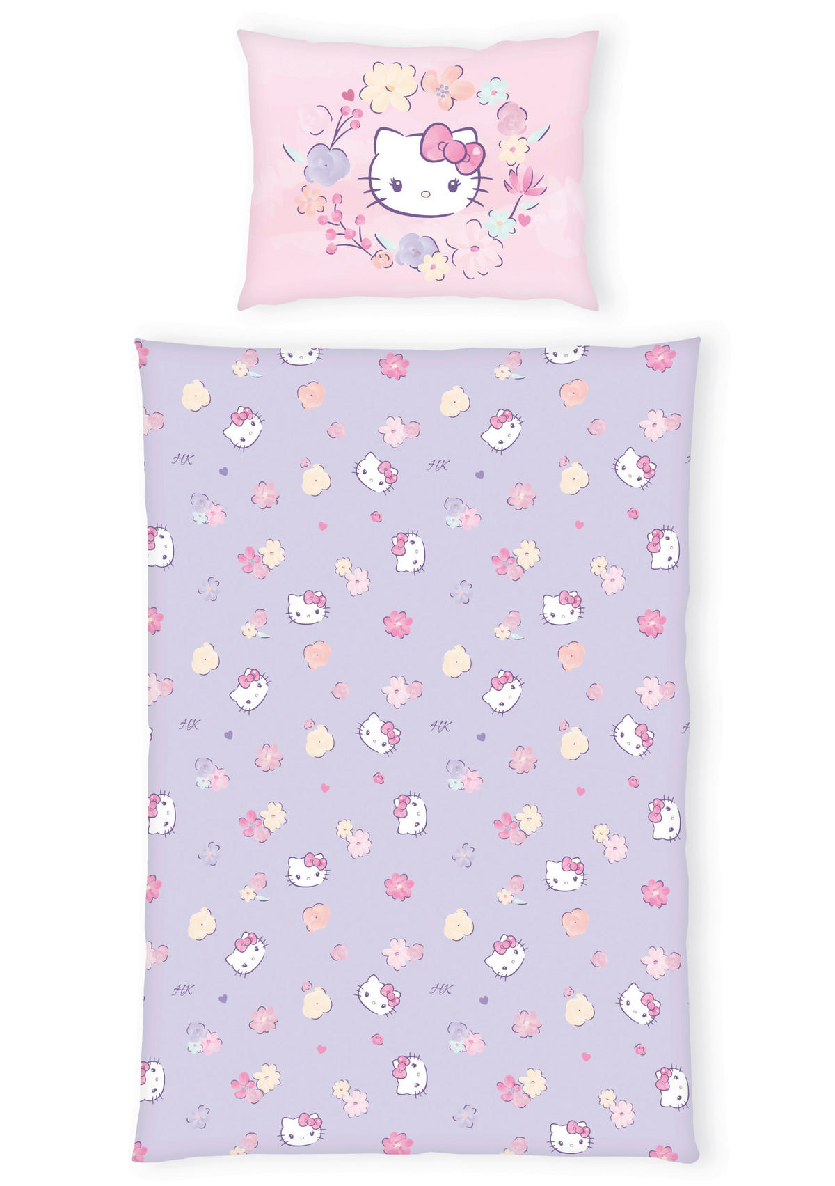 POSTELJNINA Hello Kitty Bettwäsche 140/200 cm renforcé večbarvno  - večbarvno, Konvencionalno, tekstil (140/200cm) - Hello Kitty