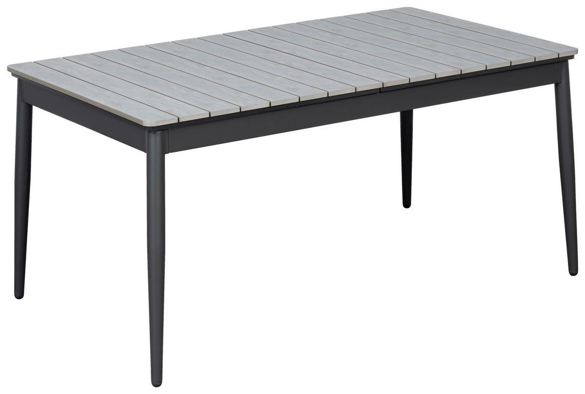 GARTENTISCH 160-240/90/78 cm Metall, Kunststoff rechteckig  - Anthrazit/Grau, MODERN, Kunststoff/Metall (160-240/90/78cm) - Ambia Garden