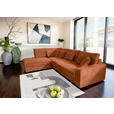 ECKSOFA Rostfarben Cord Zierkissen, Rückenkissen, Rücken echt  - Rostfarben/Schwarz, MODERN, Kunststoff/Textil (228/307cm) - Carryhome