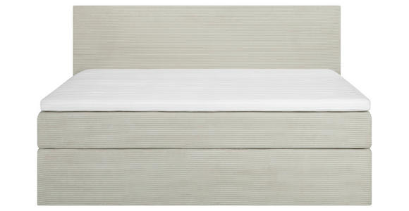 BOXSPRINGBETT 160/200 cm  in Hellgrau  - Hellgrau/Schwarz, KONVENTIONELL, Holz/Textil (160/200cm) - Carryhome