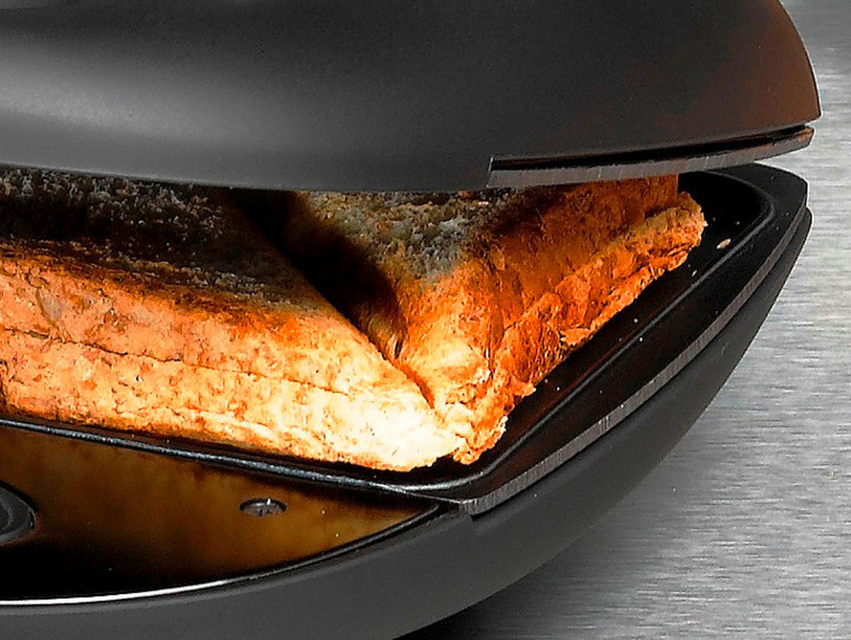 SANDWICHTOASTER  - Schwarzchrom, Basics, Kunststoff/Metall (25.5/9/24cm) - Rommelsbacher