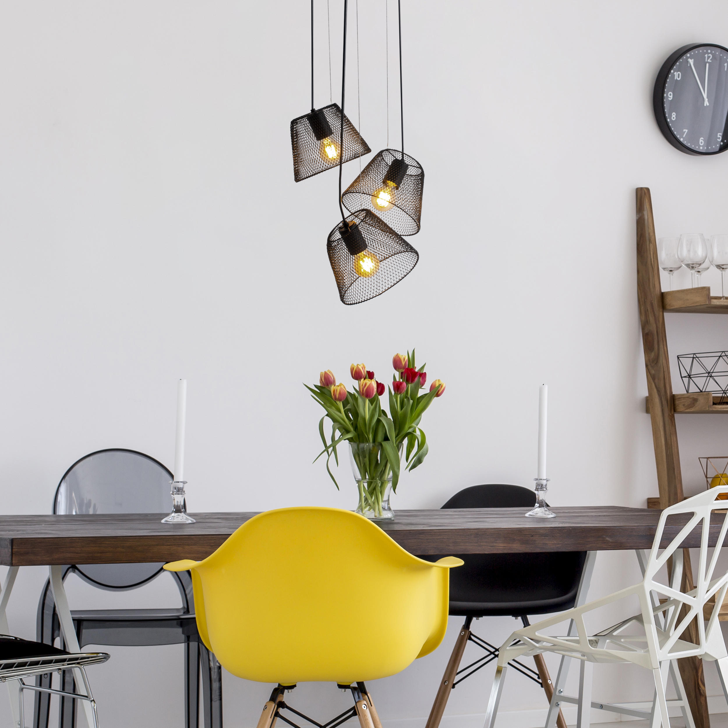 HÄNGELEUCHTE KORIE 20/120 cm   - Schwarz, Trend, Kunststoff/Metall (20/120cm) - Näve