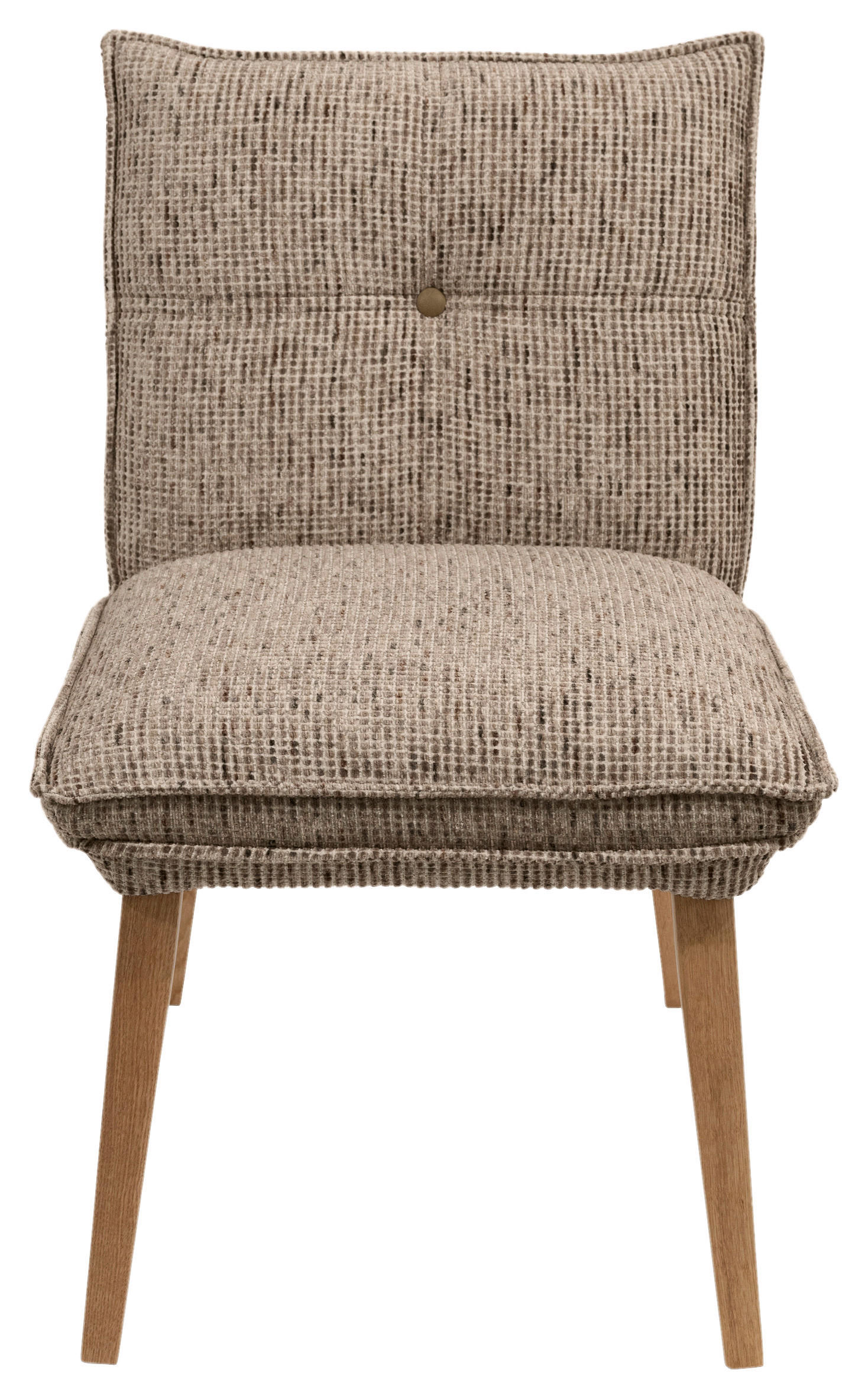 STUHL Chenille Braun, Eichefarben Eiche massiv  - Eichefarben/Braun, KONVENTIONELL, Holz/Textil (52/86/65cm) - Valdera