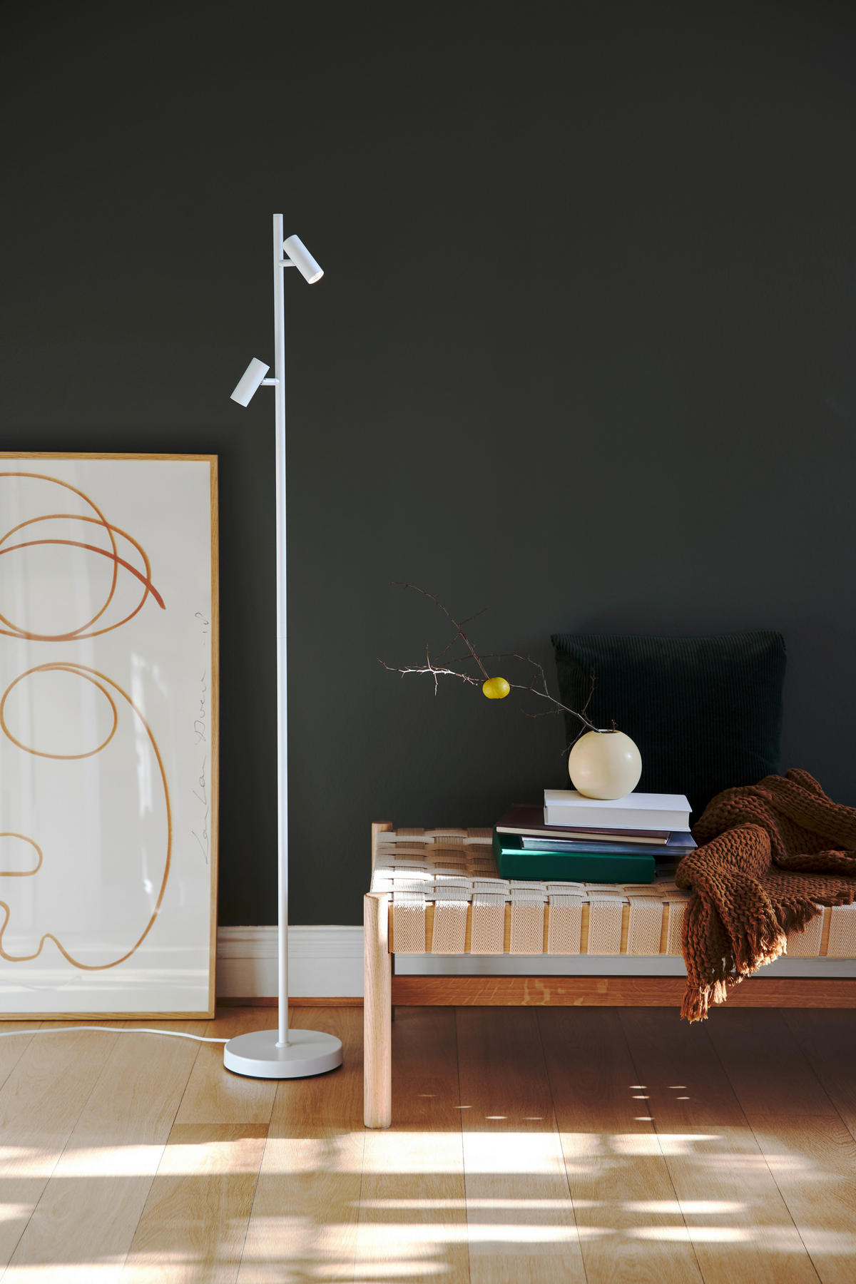 LED-STEHLEUCHTE    - Weiß, Design, Metall (141cm) - Nordlux