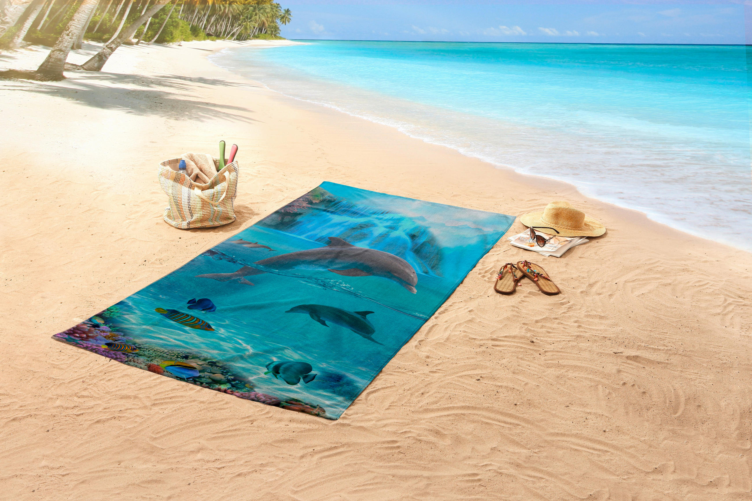 STRANDTUCH Blau 75/150 cm  - Blau, Trend, Textil (75/150cm)