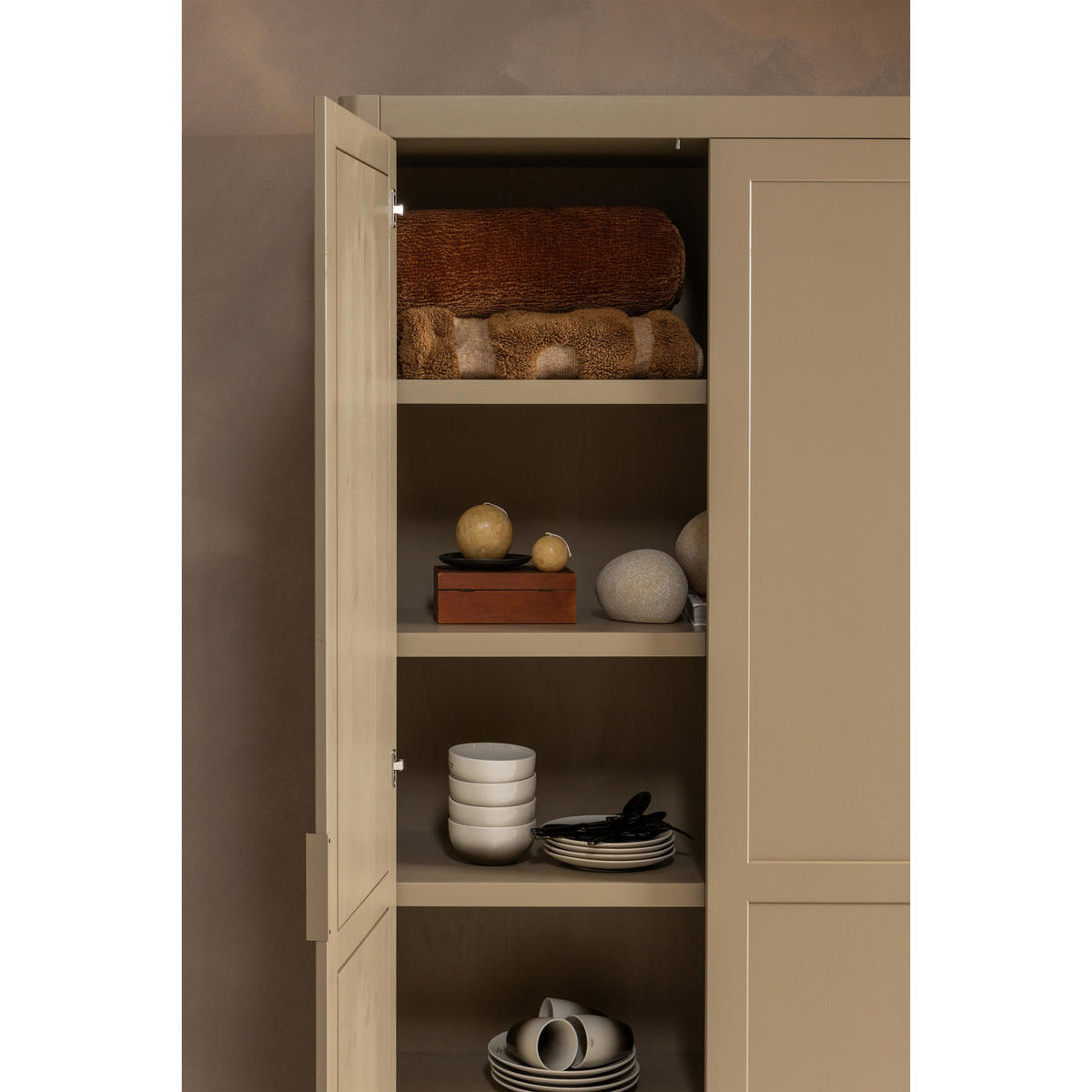 MEHRZWECKSCHRANK 120/217/48 cm  in Schlammfarben  - Schlammfarben, Design, Holz (120/217/48cm) - Livetastic
