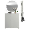 GARDEROBE 3-teilig  in 127/187/22 cm  - Grau, Design, Glas/Holzwerkstoff (127/187/22cm) - Xora