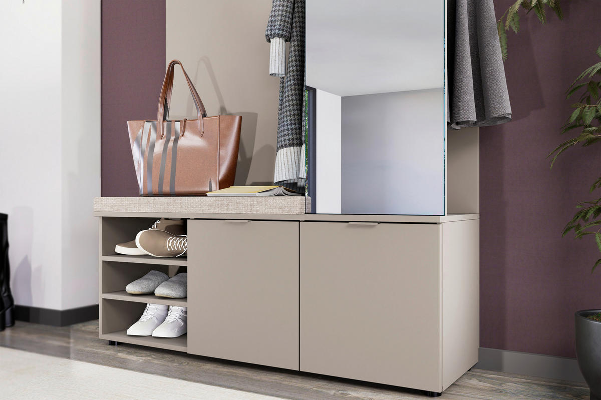 GARDEROBE  in 120/201/38 cm  - Taupe/Kaschmir, Design, Holzwerkstoff (120/201/38cm) - Livetastic