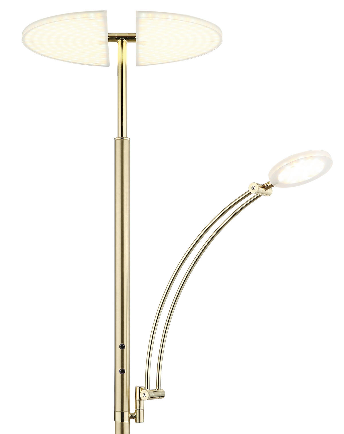 LED-STEHLEUCHTE Tirana 80/40,5/183 cm  - Messingfarben/Schwarz, Design, Kunststoff/Metall (80/40,5/183cm) - Globo