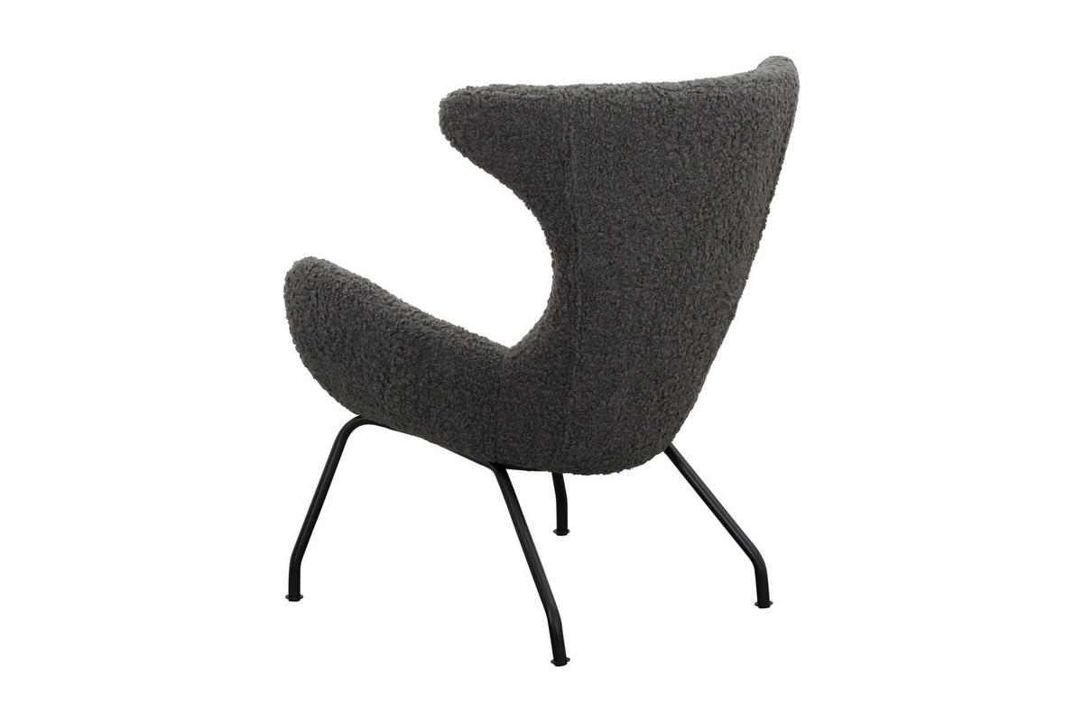 RELAXSESSEL in Textil Grau  - Schwarz/Grau, MODERN, Textil/Metall (77/95/62cm) - Livetastic
