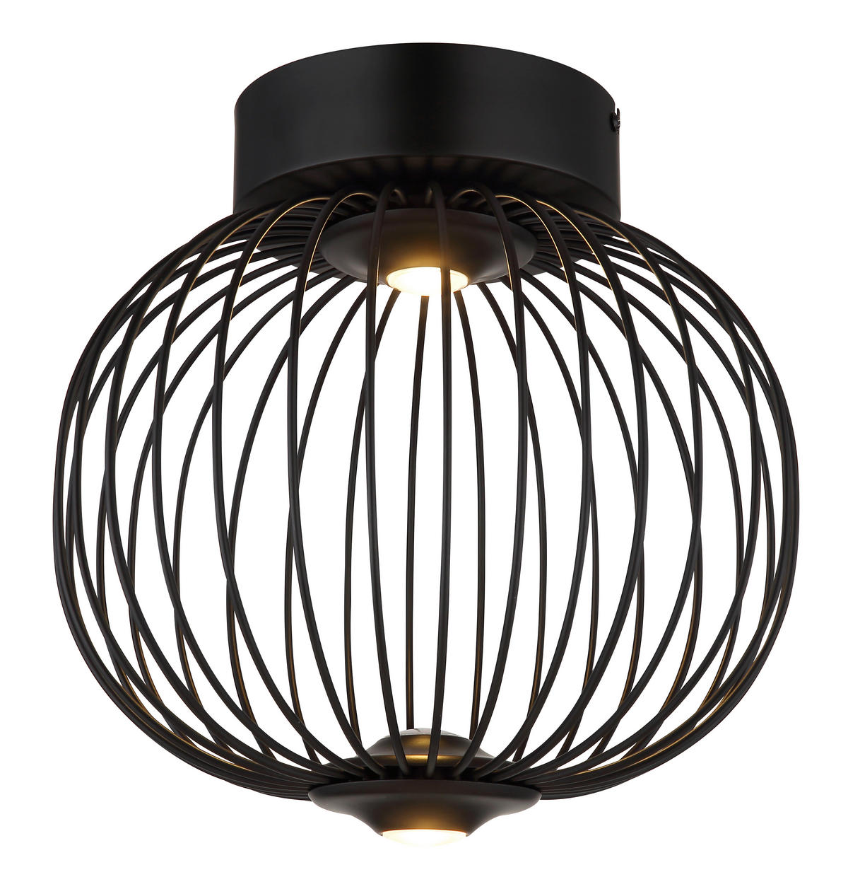 LED-DECKENLEUCHTE  30/30 cm    - Schwarz, Basics, Kunststoff/Metall (30/30cm) - Globo