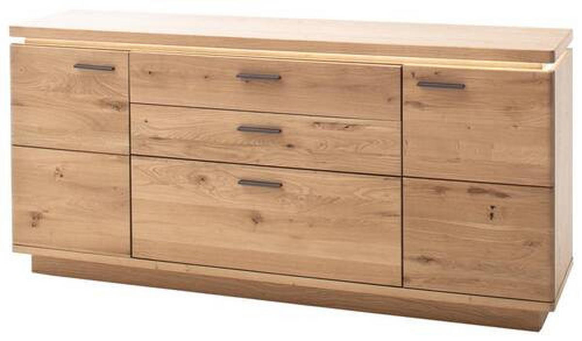 SIDEBOARD 180/84/44 cm  in Eichefarben  - Eichefarben/Grau, Modern, Holz/Holzwerkstoff (180/84/44cm) - Livetastic