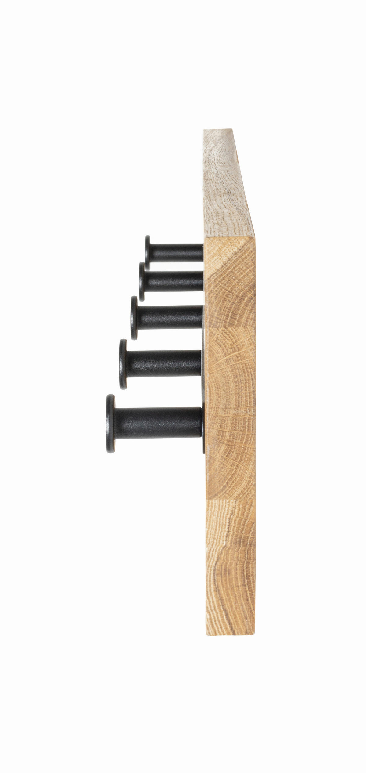 WANDGARDEROBE  in Eiche massiv Schwarz, Eichefarben  - Eichefarben/Schwarz, Design, Holz/Metall (60/15/6cm)