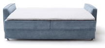 BOXSPRINGSOFA in Textil Blau, Grau  - Blau/Schwarz, Design, Holz/Textil (242/94/110cm) - Novel