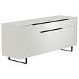 LOWBOARD  160/66/45 cm  - Schwarz/Weiß, Design, Glas/Holzwerkstoff (160/66/45cm) - Moderano