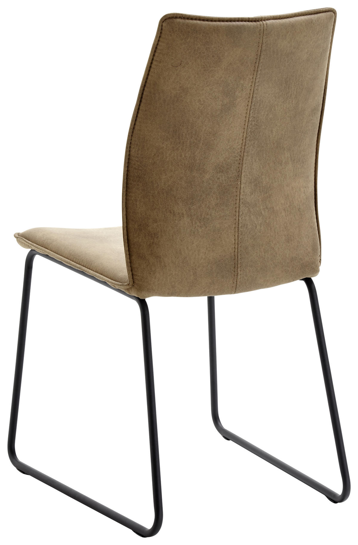 STUHL - Schlammfarben/Schwarz, Design, Textil/Metall (46/93/57cm) - Dieter Knoll