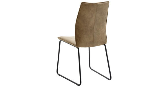 STUHL in Metall, Textil Schwarz, Schlammfarben - Schlammfarben/Schwarz, Design, Textil/Metall (46/93/57cm) - Dieter Knoll
