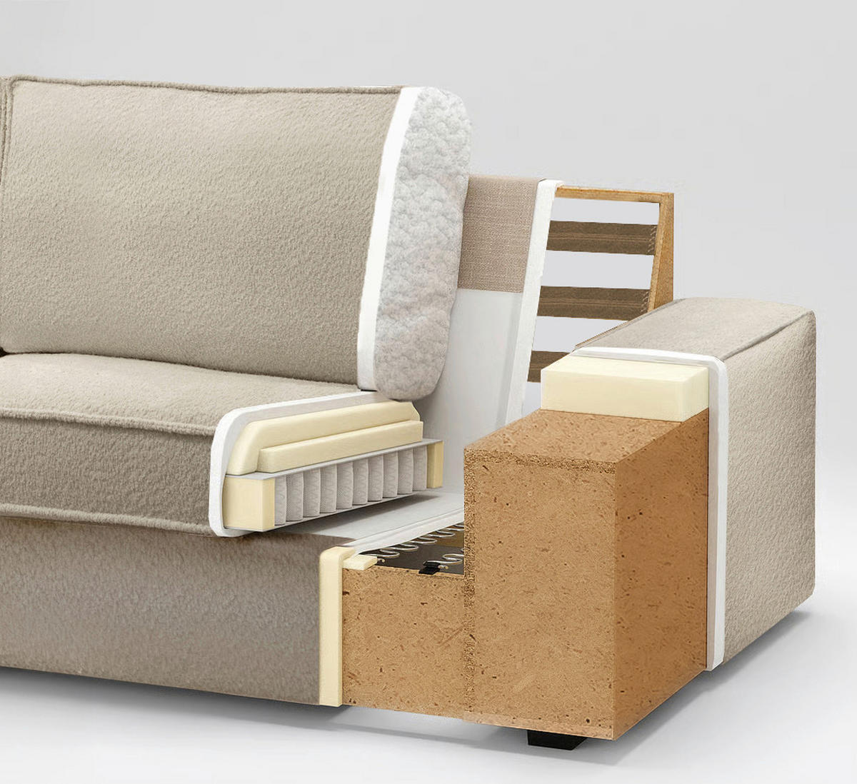 POHOVKA BIG SOFA, plast, textil, kompozitní dřevo, antracitová - černá/antracitová, Konvenční, kompozitní dřevo/textil (273/74/110cm) - Livetastic