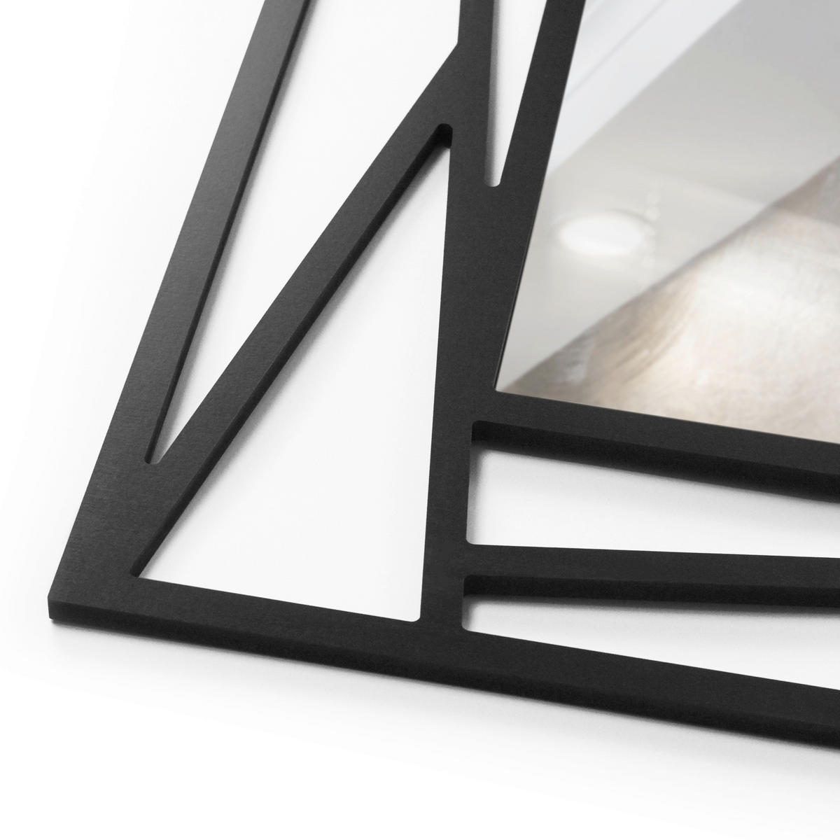 DEKOSPIEGEL  69/95 cm   in rechteckig  - Schwarz, Basics, Glas/Holz (69/95cm)