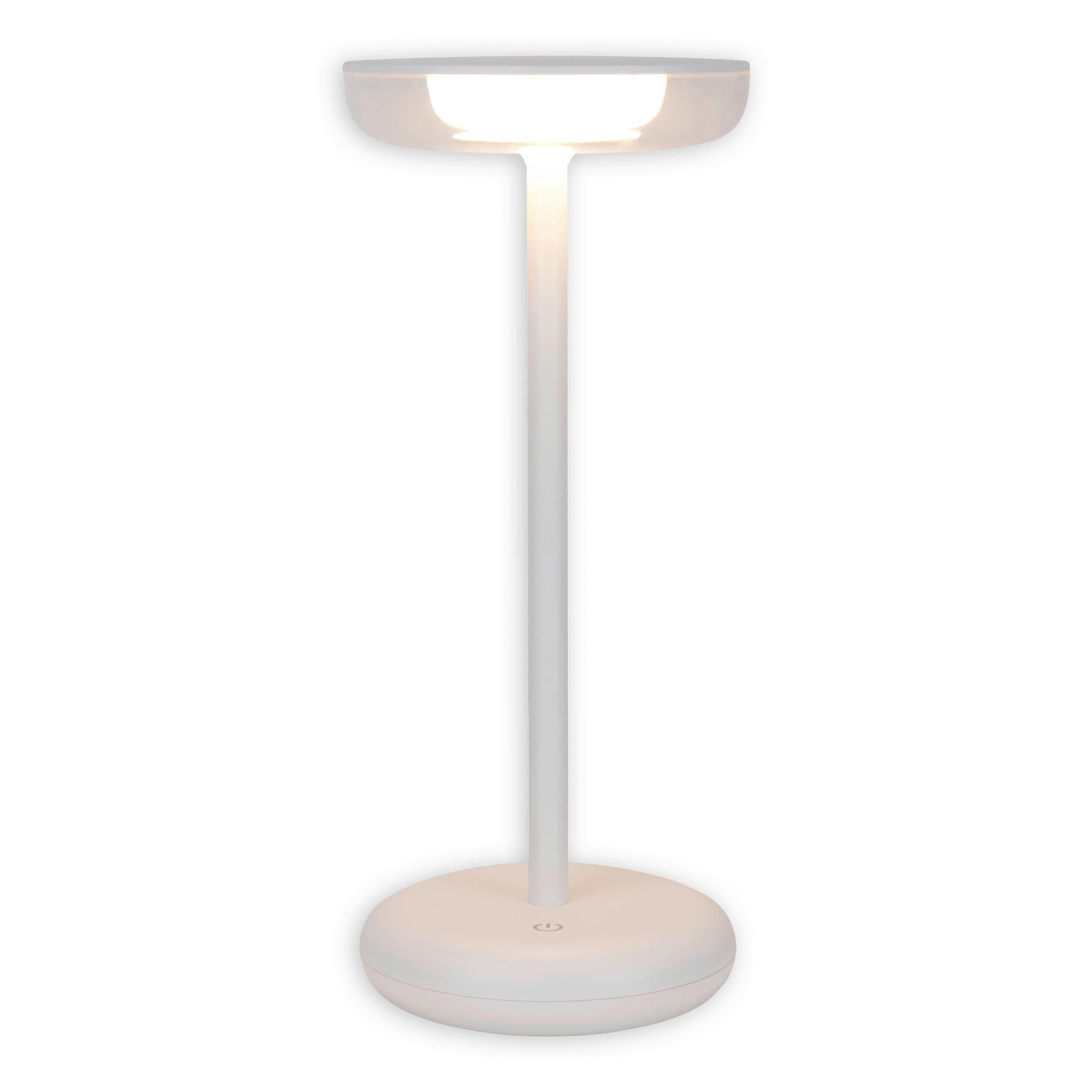 Thumbnail - Näve Akku-Tischleuchte Pasi, Weiß, Kunststoff, rund,rund, G, 11x26x10.5 cm, Touch (on/off), Lampen & Leuchten, Innenbele...