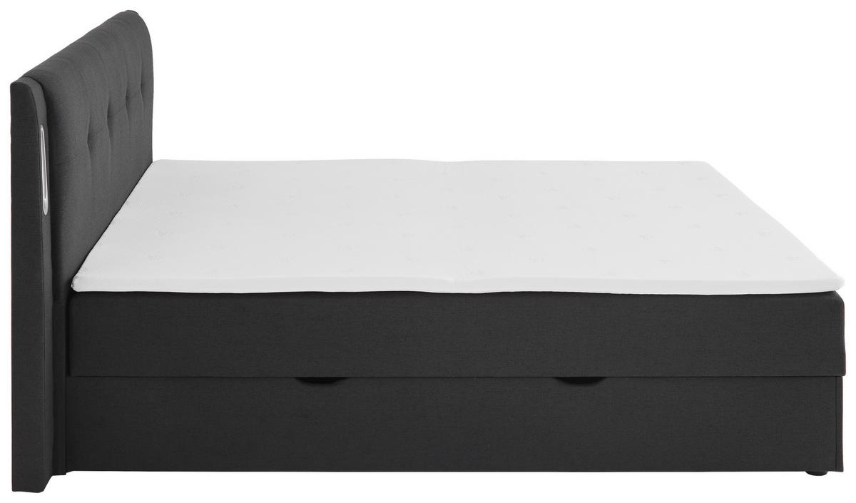BOXBETT 180/200 cm  in Schwarz  - Schwarz, Basics, Holz/Textil (180/200cm) - Boxxx
