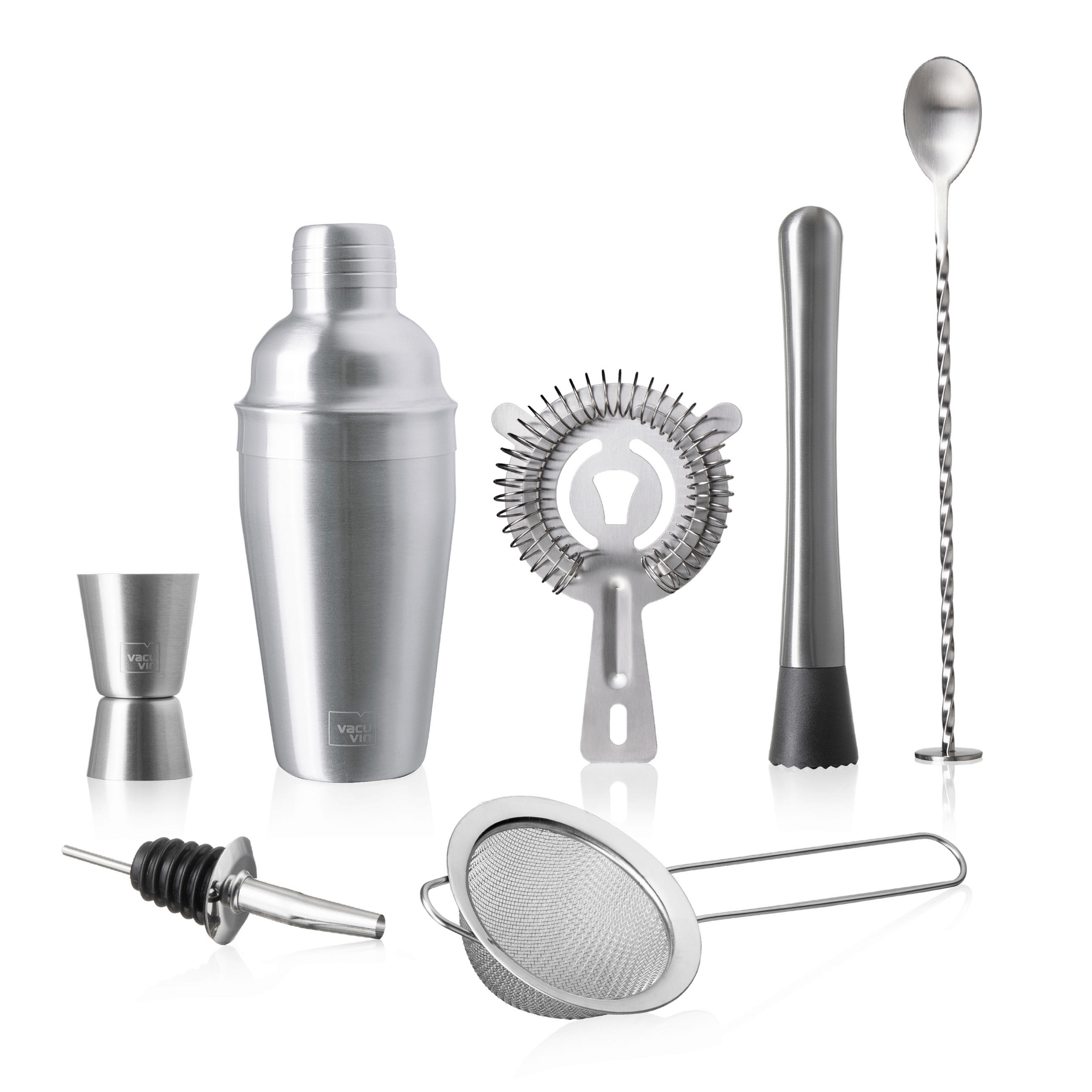 COCKTAIL-SET - Edelstahlfarben, Basics, Metall (10.7/9.50/26.10cm) - Vacu Vin