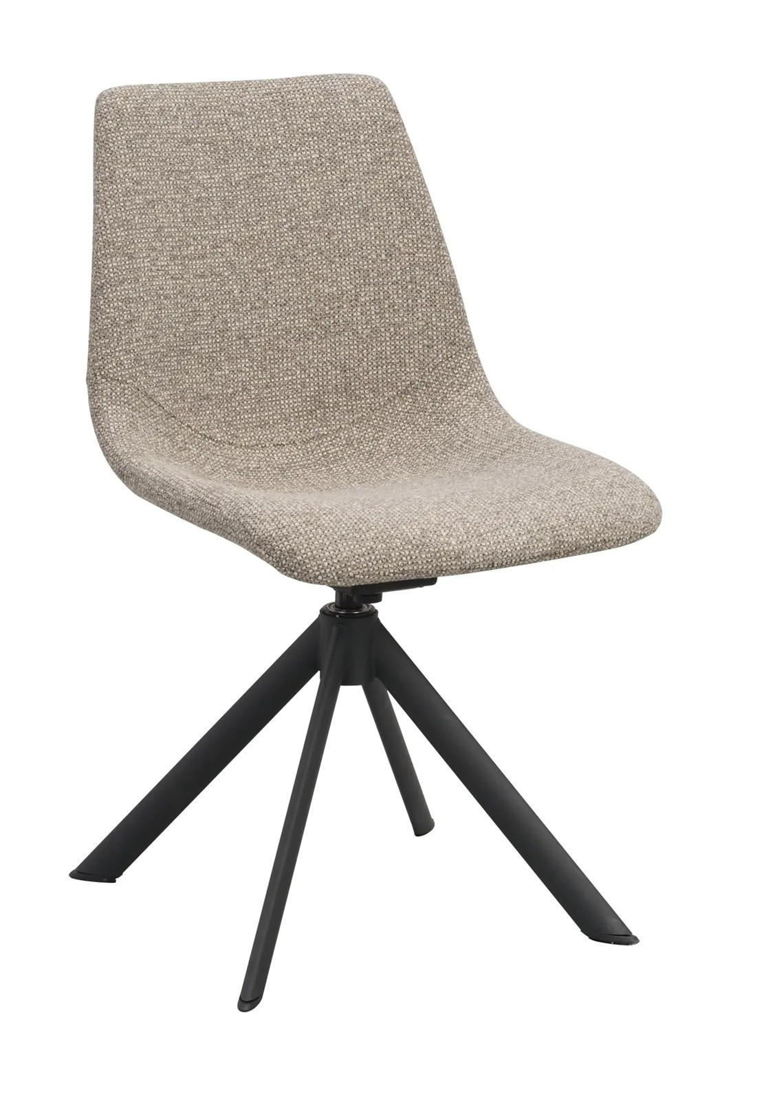 STOL MED ARMSTÖD  vippfunktion, 360° vridbar sits   - beige/svart, Klassisk, metall/textil (46/84/60cm) - Rowico