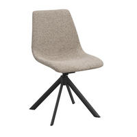 STOL MED ARMSTÖD  vippfunktion, 360° vridbar sits   - beige/svart, Klassisk, metall/textil (46/84/60cm) - Rowico