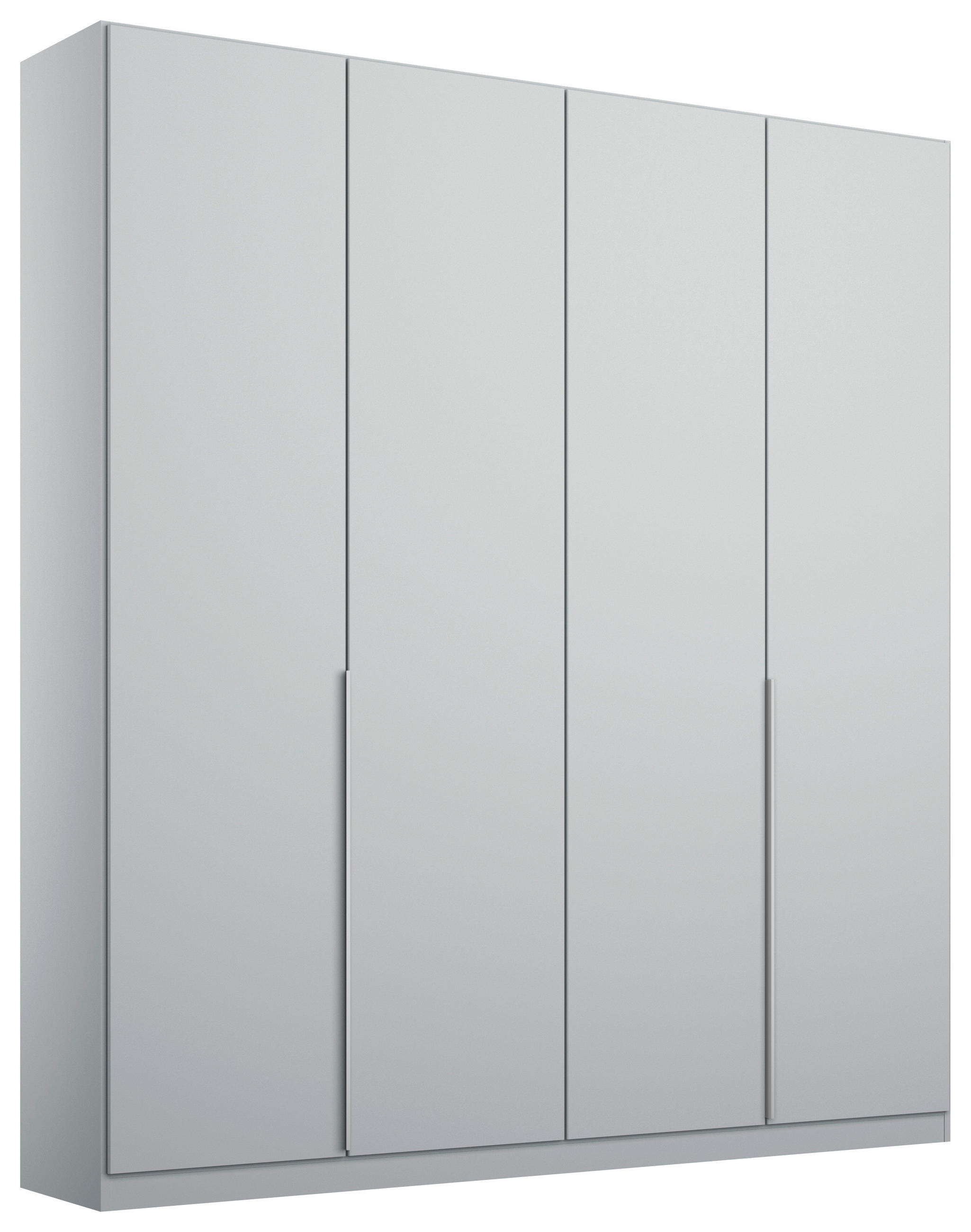 DREHTÜRENSCHRANK 181/229/54 cm,  in Hellgrau, 4 Tür(en)  - Hellgrau/Alufarben, MODERN, Holzwerkstoff (181/229/54cm) - Rauch Möbel