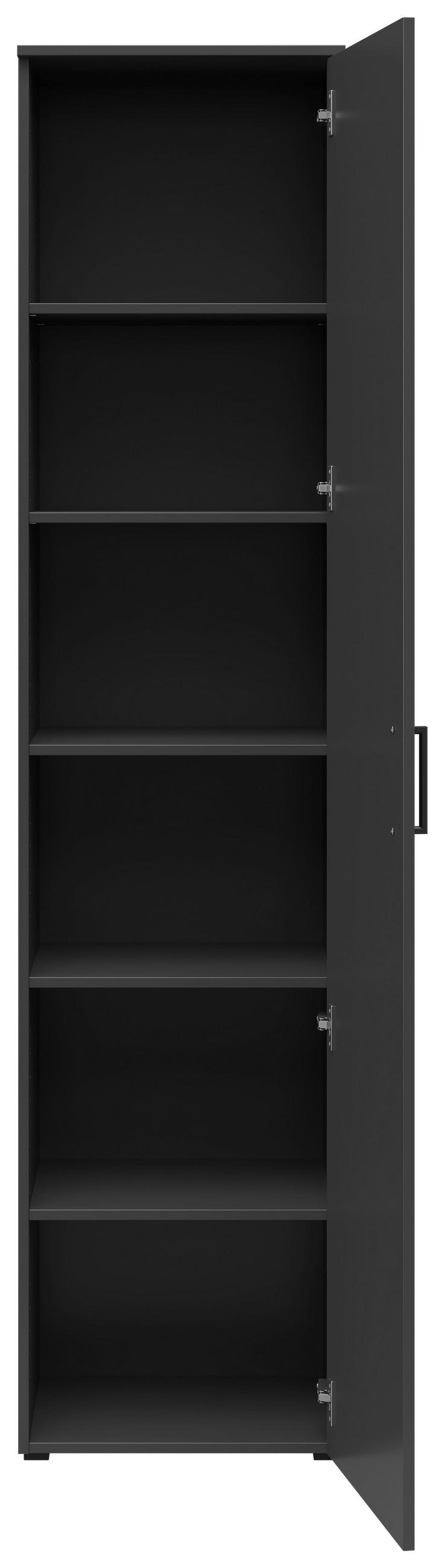 DULAP MULTIFUNCȚIONAL in grafit  - grafit/antracit, Modern, plastic/material pe bază de lemn (45/195/40cm) - Carryhome