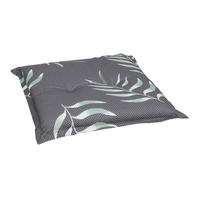 GARTENSITZKISSEN in Anthrazit, Grün Blätter 50/50 cm  - Anthrazit/Grün, Design, Textil (50/50cm)