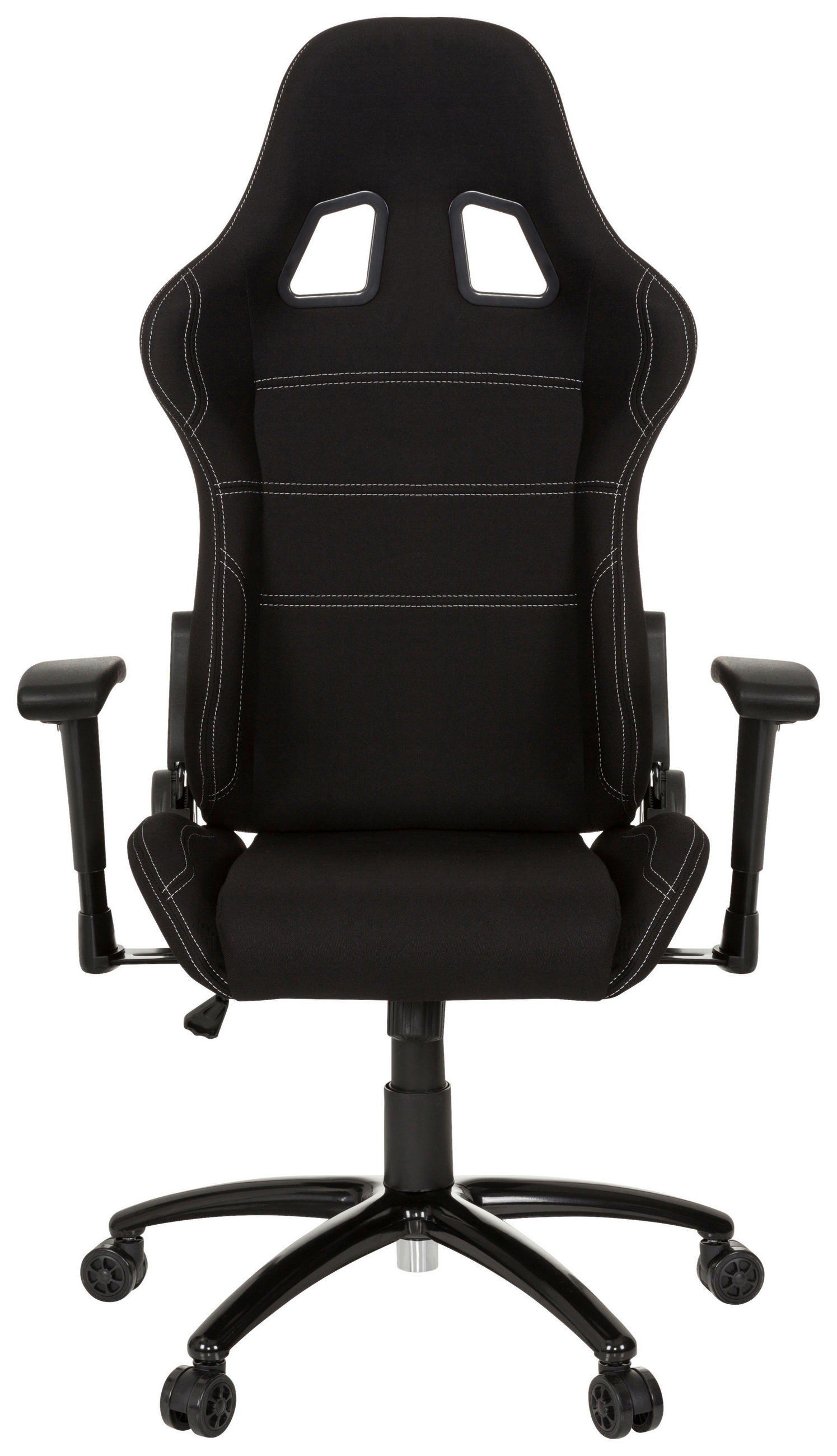 GAMING STOL tekstil črna - črna/bela, Basics, kovina/umetna masa (72/140/63cm) - MID.YOU