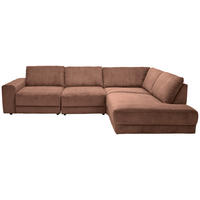 ECKSOFA Niels Andersson Rostfarben Feincord  - Rostfarben/Schwarz, Design, Kunststoff/Textil (316/242cm) - Niels Andersson