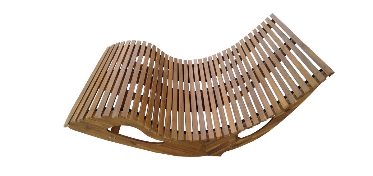 SCHAUKELLIEGE  - Akaziefarben, Basics, Holz (156/120/72cm)
