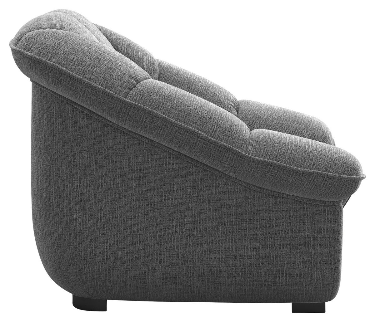 SESSEL in Chenille Anthrazit  - Anthrazit/Schwarz, KONVENTIONELL, Kunststoff/Textil (110/88/104cm) - Welnova