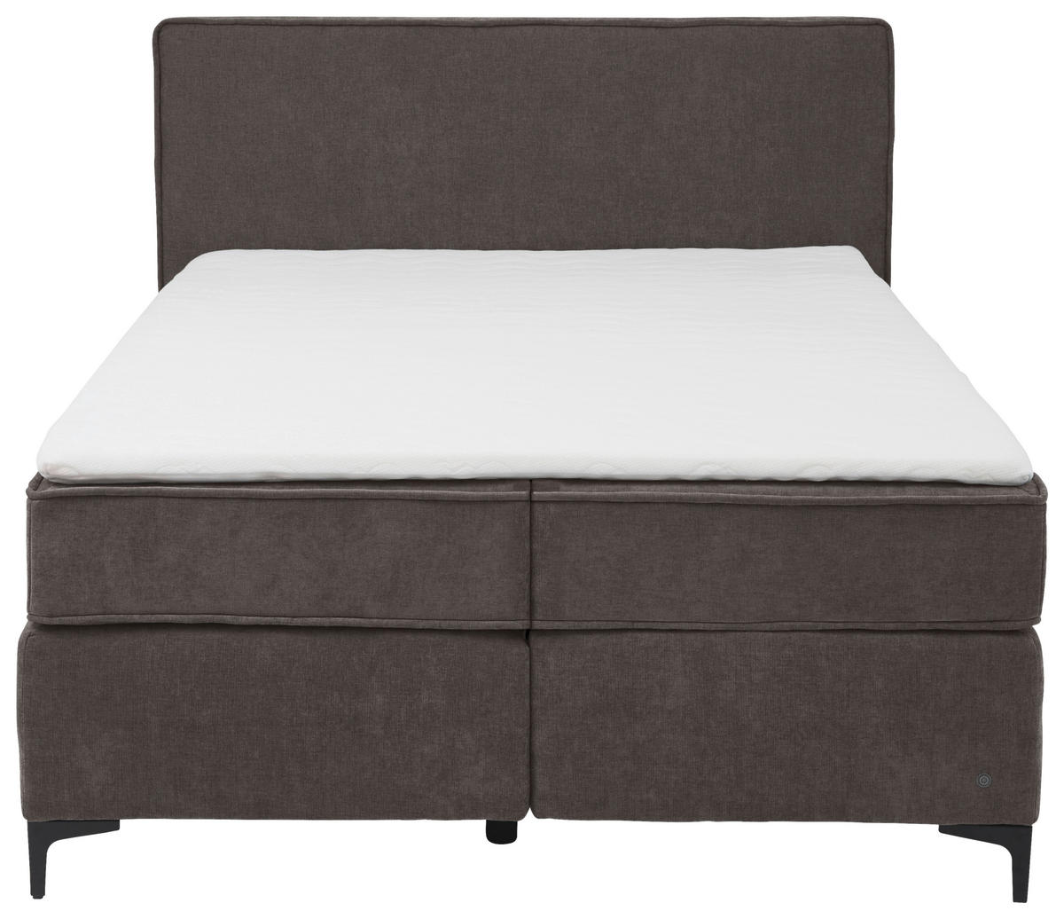 BOXSPRINGBETT 160/200 cm,  in Grau, Topper, Matratzen, H3 = fest  - Schwarz/Grau, Design, Textil/Metall (160/200cm) - Tom Tailor