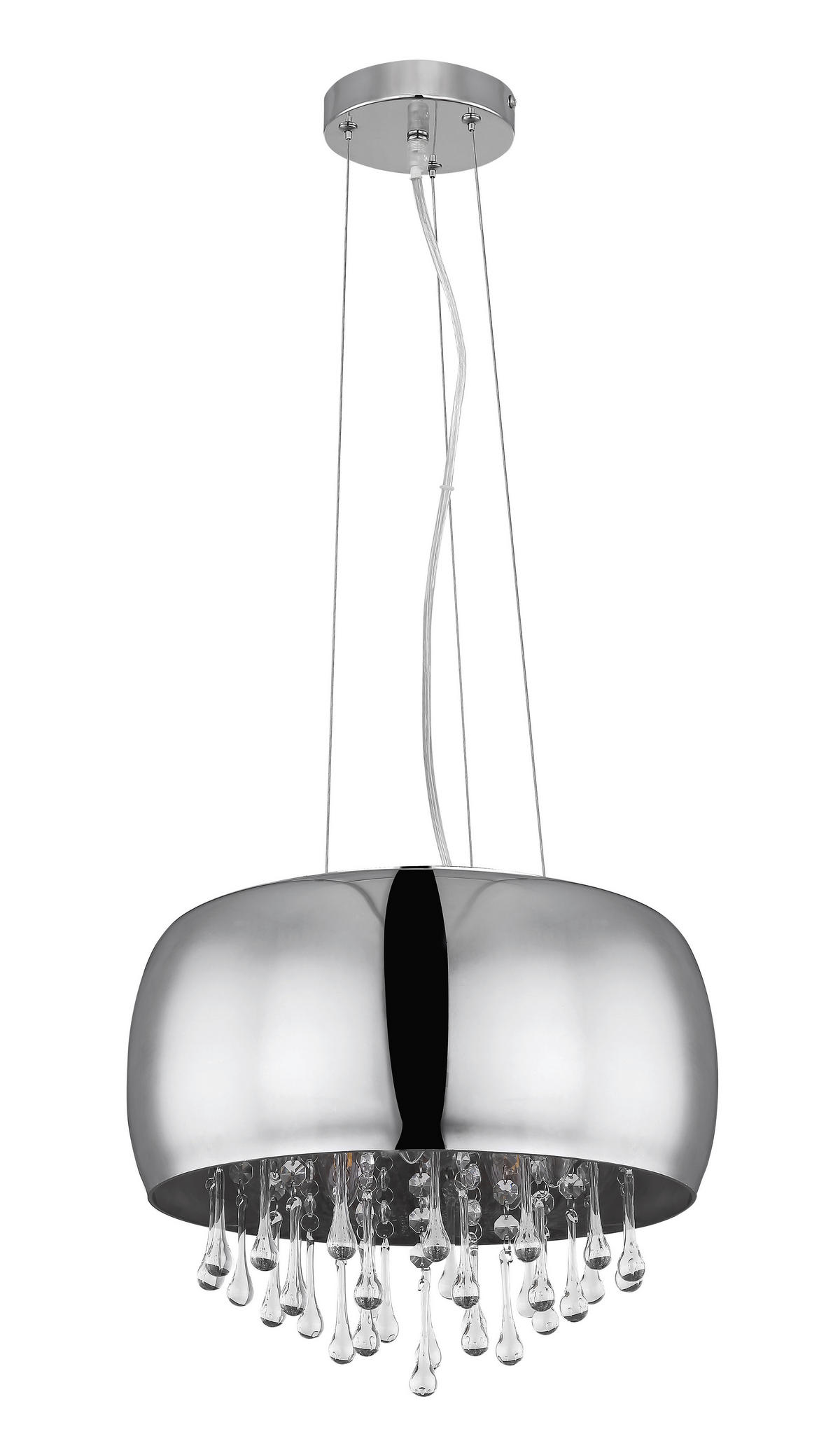 HÄNGELEUCHTE 35/120 cm    - Klar/Chromfarben, Basics, Glas/Metall (35/120cm) - Globo