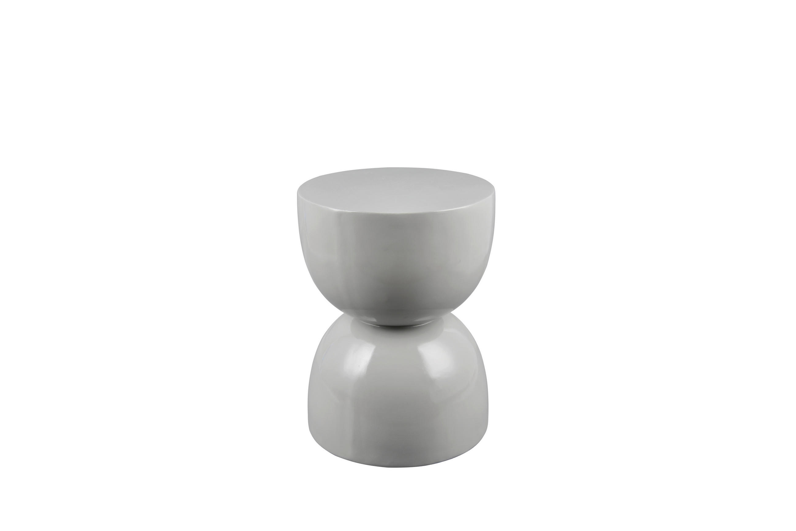 BEISTELLTISCH 34/34/46 cm Grau rund  - Grau, Basics, Keramik (34/34/46cm) - Milino
