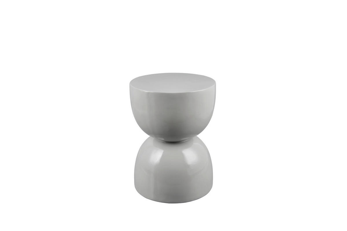 BEISTELLTISCH 34/34/46 cm Hellgrau rund  - Hellgrau, MODERN, Keramik (34/34/46cm) - Milino