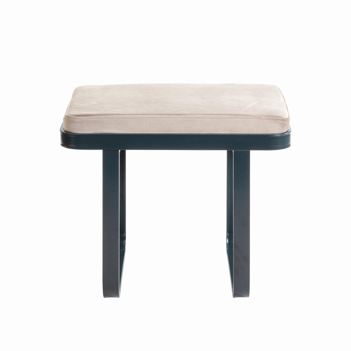 HOCKER Samt Kaschmir  - Kaschmir/Anthrazit, KONVENTIONELL, Textil/Metall (56/48/36cm)