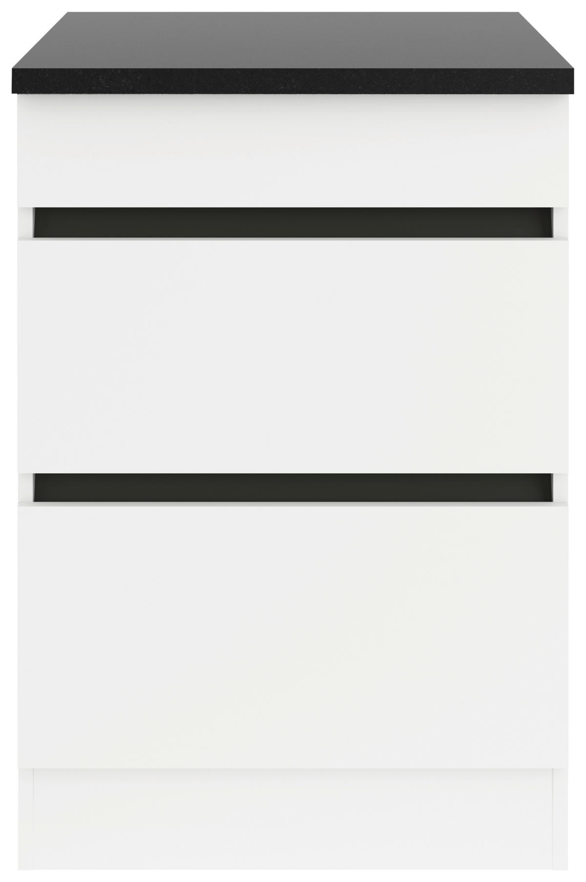 KÜCHENUNTERSCHRANK 60/88/57,1 cm  in Weiß  - Anthrazit/Buchefarben, Basics, Holzwerkstoff (60/88/57,1cm) - Optifit