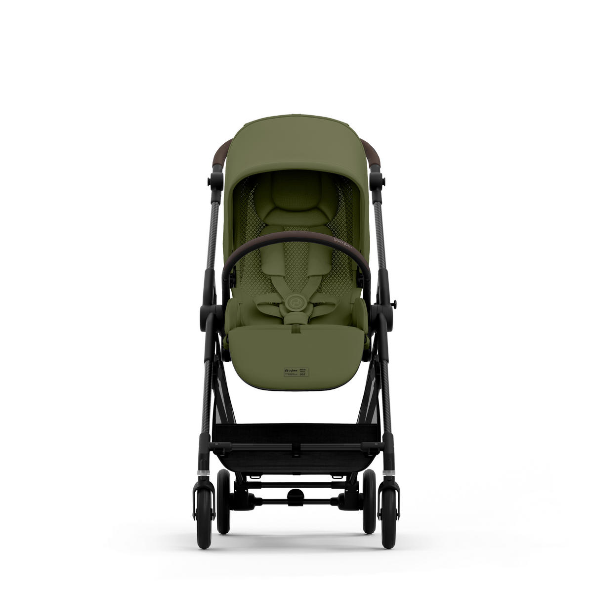 KINDERWAGEN Melio Carbon  - Waldgrün/Schwarz, Basics, Textil/Metall (82-91/49/96,5-107cm) - Cybex