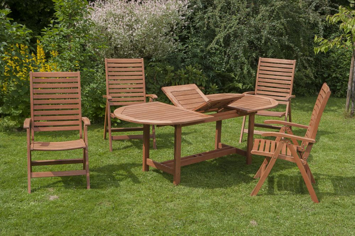 GARTENKLAPPSESSEL Eukalyptusholz Akaziefarben  - Akaziefarben, ROMANTIK / LANDHAUS, Holz (63/114/95cm) - Gardenson