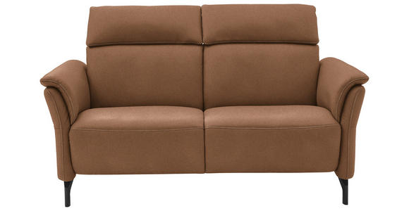 2-SITZER-SOFA in Mikrofaser Hellbraun - Hellbraun/Schwarz, KONVENTIONELL, Textil/Metall (178/103/95cm) - Dieter Knoll