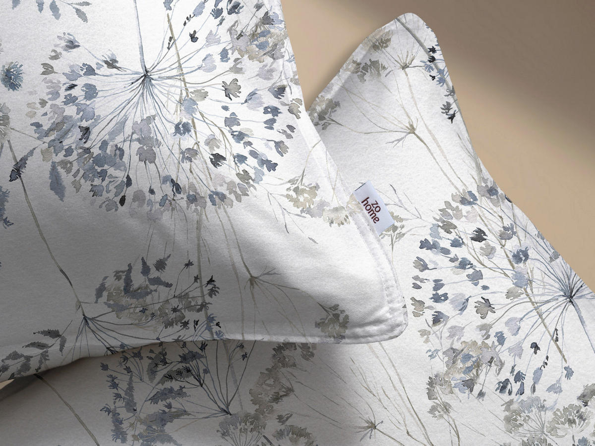 BETTWÄSCHE 2-teilig Eira Flanell 135/200 cm  - Weiß, Basics, Textil (135/200cm)