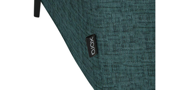ECKSOFA  in Chenille Blau  280/205 cm  - Blau/Schwarz, Design, Textil/Metall (280/205cm) - Xora