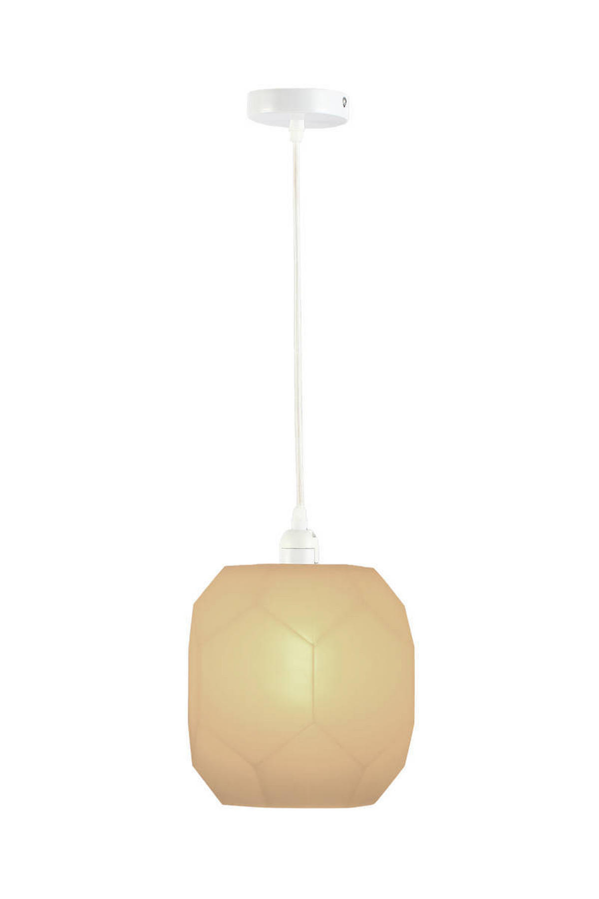 ZÁVĚSNÉ SVÍTIDLO,  22/30/22 cm - bílá, Trend, sklo (22/30/22cm) - P & B