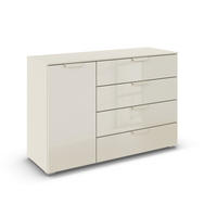 KOMMODE  in 120/81/42 cm  - Champagner, Design, Glas/Holzwerkstoff (120/81/42cm) - Carryhome